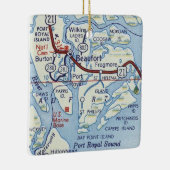 Beaufort SC  Map Keramisch Ornament (Rechts)