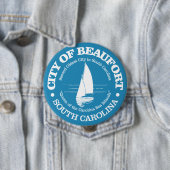 Beaufort SC (zeilboot) Ronde Button 4,0 Cm (In situ)