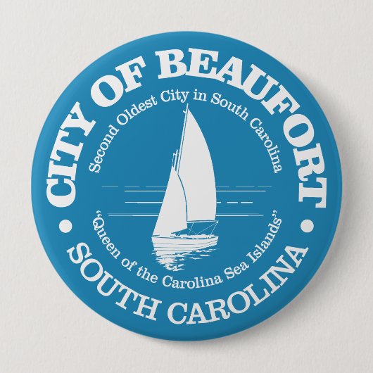 Beaufort SC (zeilboot) Ronde Button 4,0 Cm (Voorkant)