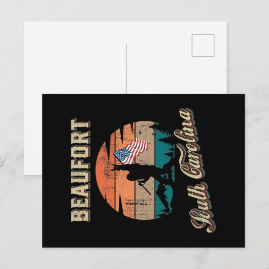 Beaufort South Carolina Briefkaart (Voorkant / Achterkant)