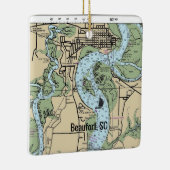 Beaufort South Carolina Chart Keramisch Ornament (Rechts)