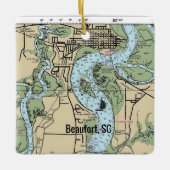 Beaufort South Carolina Chart Keramisch Ornament (Voorkant)