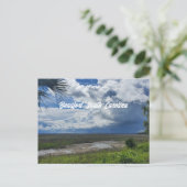 Beaufort South Carolina onweer boven Marsh Briefkaart (Staand voorkant)