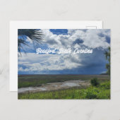 Beaufort South Carolina onweer boven Marsh Briefkaart (Voorkant / Achterkant)