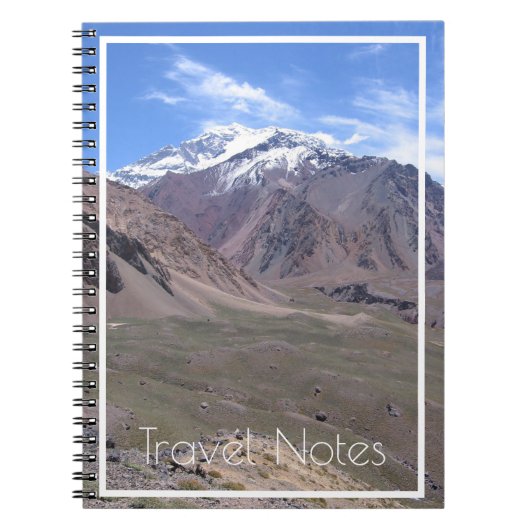 Beauful Aconcagua National Park Uitzicht, Argentin Notitieboek (Voorkant)