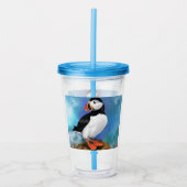 Beauful Acryltumbler Atlantic Puffin Bird Acryl Drinkbeker (Voorkant)