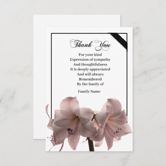 Beauful Amaryllis Flower Bedankkaart (Voorkant / Achterkant)