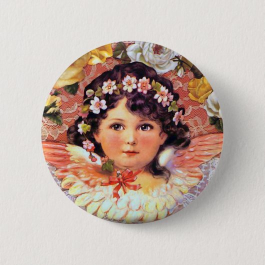 Beauful Angel Child Ronde Button 5,7 Cm (Voorkant)