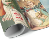 Beauful Angels Victoriaans kerstKaarten Cadeaupapier (Rol Hoek)