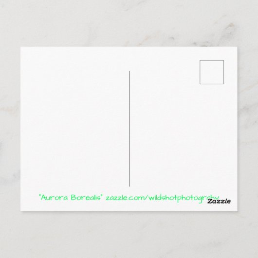 Beauful Aurora Borealis Alaska Winter Briefkaart (Achterkant)