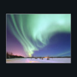 Beauful Aurora Borealis Alaska Winter Briefkaart<br><div class="desc">Een mooi lichtend show van Aurora Borealis in Alaska op een koude winteravond.</div>