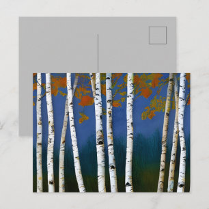 Beauful Autumn Birch Briefkaart