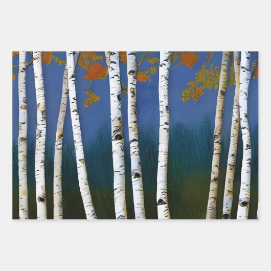 Beauful Autumn Birch Inpakpapier Vel (Voorkant 2)