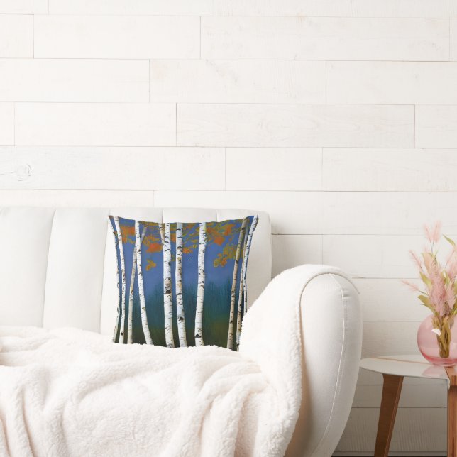 Beauful Autumn Birch Kussen (Bank)