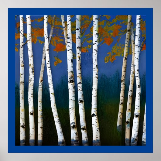 Beauful Autumn Birch Poster (Voorkant)