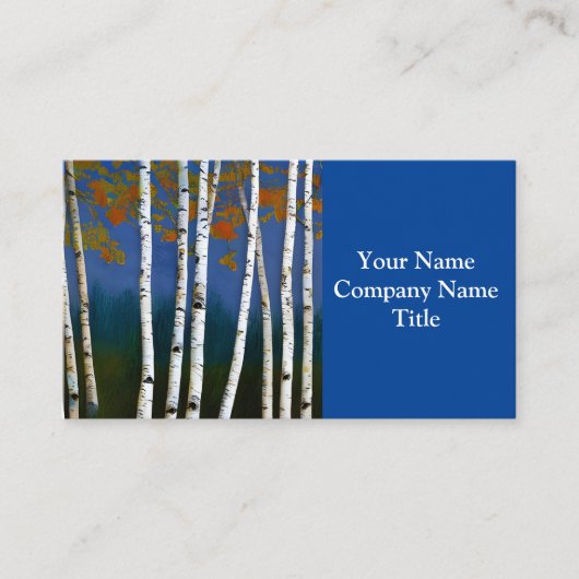 Beauful Autumn Birch Visitekaartje (Voorkant)