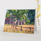 Beauful Autumn Boerderij House Scene in Illinois Kaart (Gele Bloem)