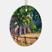 Beauful Autumn Boerderij House Scene Keramisch Ornament (Rechts)