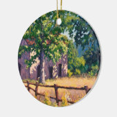 Beauful Autumn Boerderij House Scene Keramisch Ornament (Links)