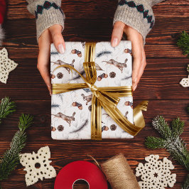 Beauful Autumn Winter Woodland Animal Inpakpapier Vel