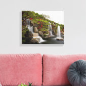 Beauful Azalea Waterfall Flower Garden Canvas Afdruk (Insitu (Woonkamer))