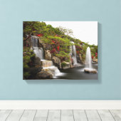 Beauful Azalea Waterfall Flower Garden Canvas Afdruk (Insitu (Houten vloer))