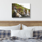 Beauful Azalea Waterfall Flower Garden Canvas Afdruk (Insitu (Slaapkamer))
