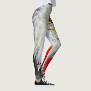 Beauful Bald Eagle head and a American flag 1 Leggings