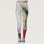 Beauful Bald Eagle head and a American flag 1 Leggings (Voorkant)