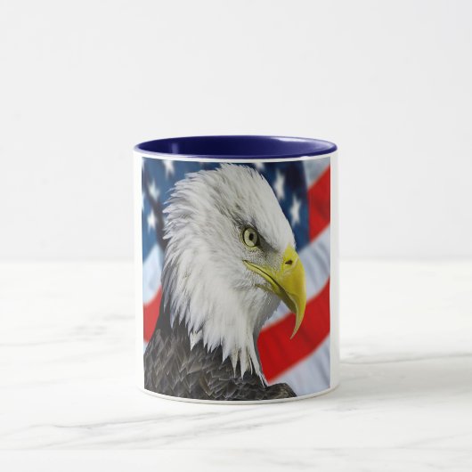 Beauful Bald Eagle head and a American flag 1 Mok (Midden)