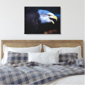 Beauful Bald Eagle on Rock Canvas Afdruk (Insitu (Slaapkamer))