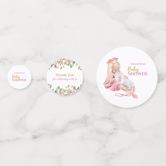 Beauful Ballerina Baby shower Table Confetti (Achterkanten)