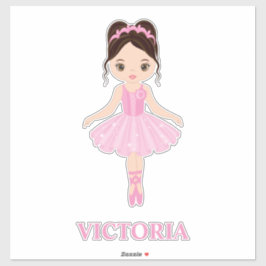 Beauful Ballerina Girl Custom-Cut Vinyl Sticker