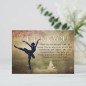 Beauful Ballerina Swan Lake Dance Vintage Bedankkaart (Staand voorkant)