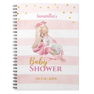 Beauful Ballerina Unicorn Baby shower Guest Book Notitieboek