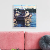 Beauful Bass Harbour Maine Vist Boat Scene Canvas Afdruk (Insitu (Woonkamer))