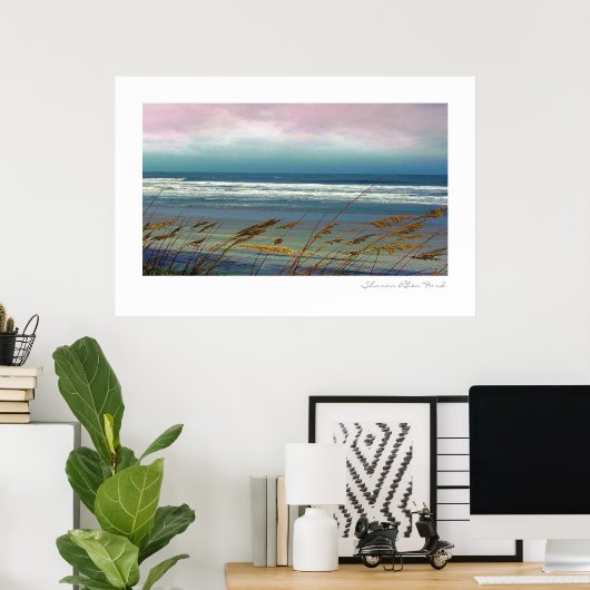 Beauful Beach and Ocean Photography by srf Poster (Thuiskantoor)