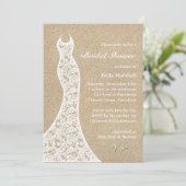 Beauful Beach Bridal Shower Invitation White Kaart (Staand voorkant)