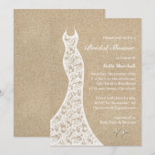 Beauful Beach Bridal Shower Invitation White Kaart (Voorkant / Achterkant)