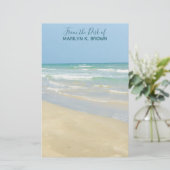 Beauful Beach Custom Seashore Briefpapier (Staand voorkant)