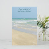 Beauful Beach Custom Seashore Briefpapier (Staand voorkant)