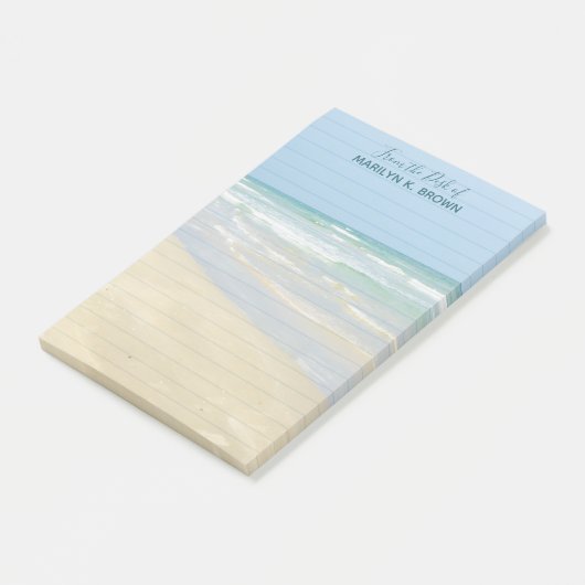 Beauful Beach Custom Seashore Lined Post-it® Notes (Schuin)