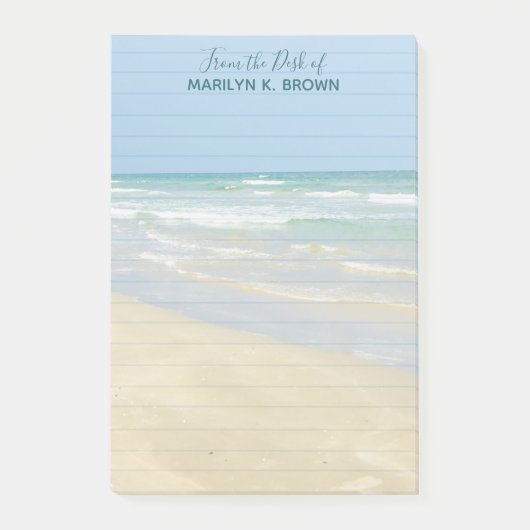 Beauful Beach Custom Seashore Lined Post-it® Notes (Voorkant)