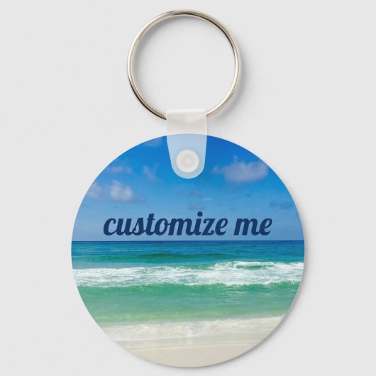 Beauful Beach Custom Seaside Photography Sleutelhanger (Voorkant)