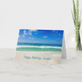 Beauful Beach Photo Custom Ocean Happy Birthday Kaart (Voorkant)