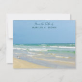 Beauful Beach Photo Custom Seashore Stationery Notitiekaartje (Voorkant)