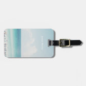 Beauful Beach Photography Cool Blue Ocean Skies Bagagelabel (Voorkant horizontaal)