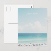 Beauful Beach Photography Cool Blue Ocean Skies Briefkaart (Voorkant / Achterkant)
