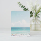 Beauful Beach Photography Cool Blue Ocean Skies Briefkaart (Staand voorkant)