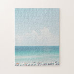 Beauful Beach Photography Cool Blue Ocean Skies Legpuzzel<br><div class="desc">Een leuke foto die een dag op het strand weergeeft met heldere blauwe luiers en helder turkooiswater.</div>